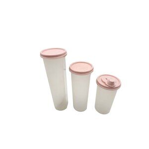 Tupperware Modular Mates Round 3 / 4 / 5 Strawberry pink